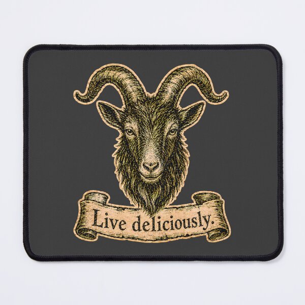 Item preview, Live Deliciously Vintage Engraved Occult Goat Art Print designed and sold by PinUpPizzazz.