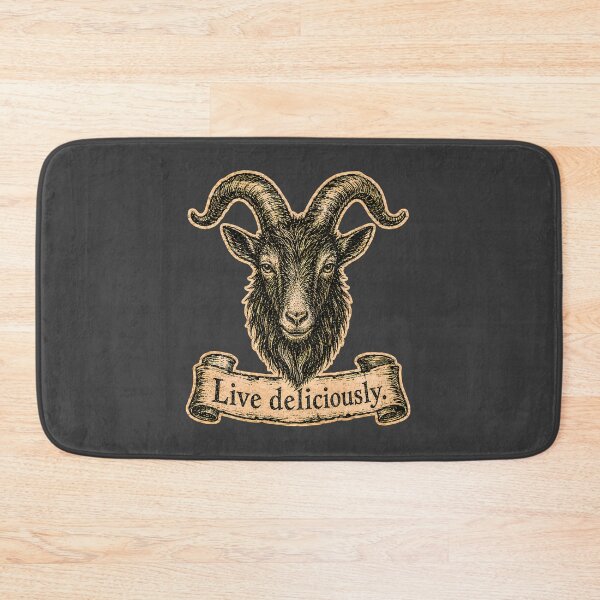 Item preview, Live Deliciously Vintage Engraved Occult Goat Art Print designed and sold by PinUpPizzazz.