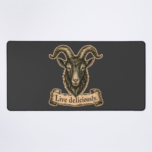 Item preview, Live Deliciously Vintage Engraved Occult Goat Art Print designed and sold by PinUpPizzazz.