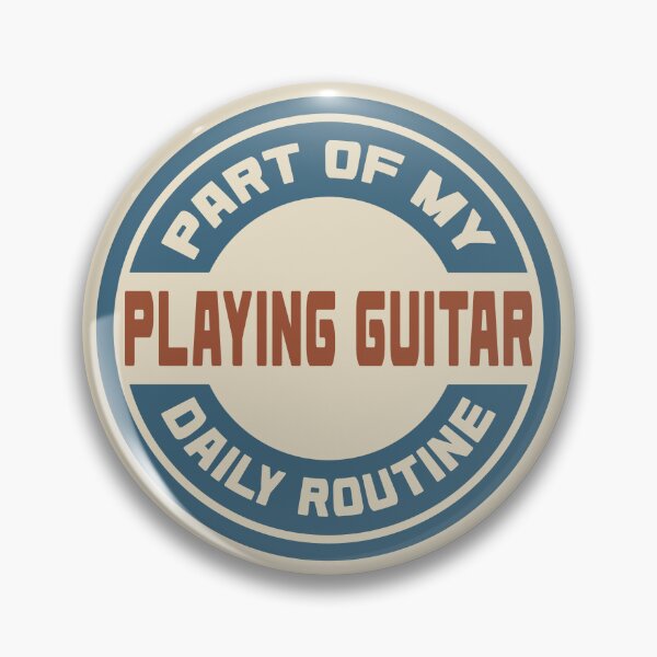 Item preview, Playing Guitar – Part of My Daily Routine Retro Logo designed and sold by MOCOPOCO.