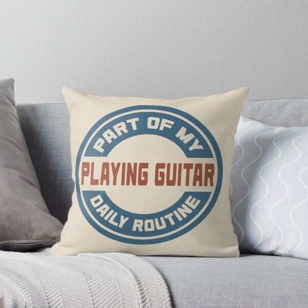 Item preview, Playing Guitar – Part of My Daily Routine Retro Logo designed and sold by MOCOPOCO.