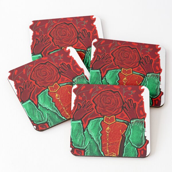 Item preview, Surreal Rose Head Gentleman in Green Coat designed and sold by Grim-Glow.