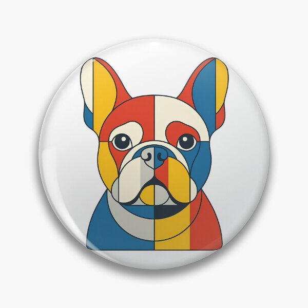 Item preview, Geometric Bauhaus French Bulldog Art designed and sold by VibranPalette.
