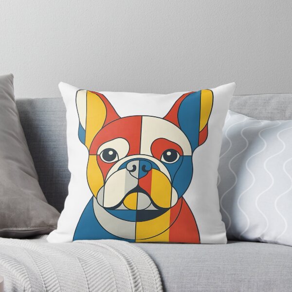 Item preview, Geometric Bauhaus French Bulldog Art designed and sold by VibranPalette.
