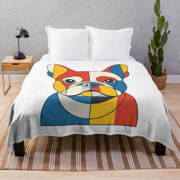 Item preview, Geometric Bauhaus French Bulldog Art designed and sold by VibranPalette.