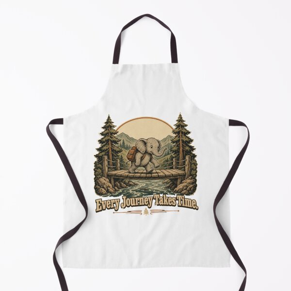 Item preview, Every Journey Takes Time Funny Elephant Hiking Retro Nature  designed and sold by freshwear design.