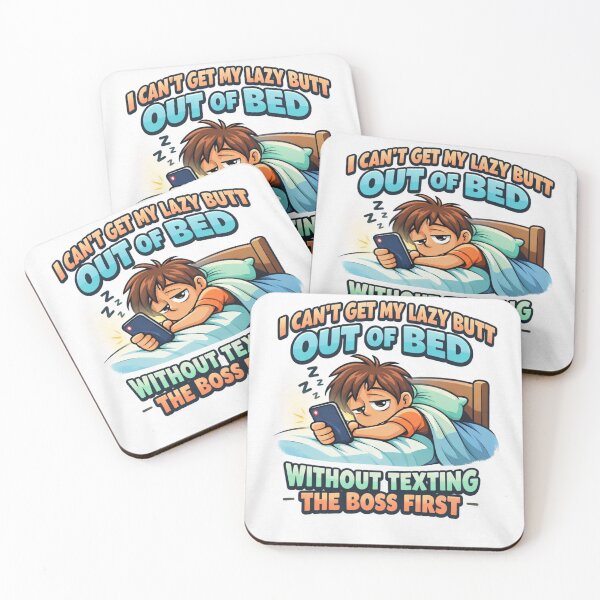 Item preview, Lazy Morning Struggle – Funny Workplace Texting Design designed and sold by MastersDesignNk.