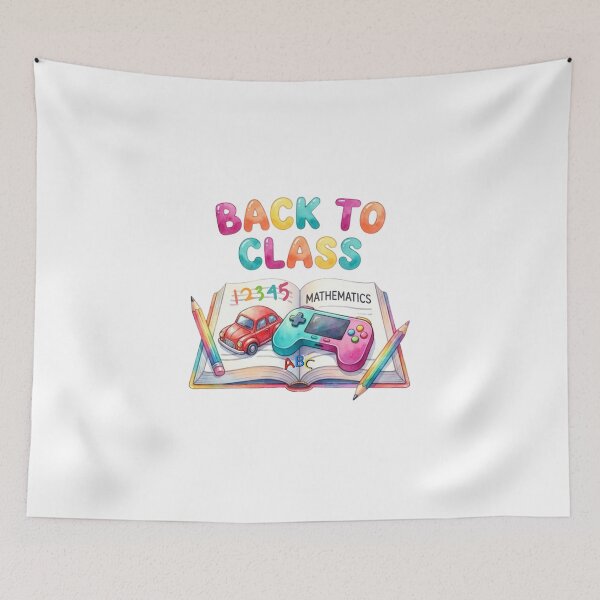 Item preview, Back to Class Mathematics Gaming Watercolor Illustration designed and sold by VibranPalette.