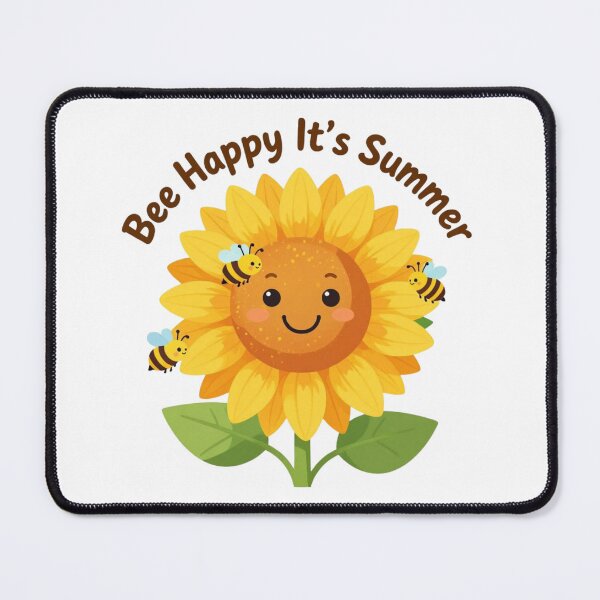 Item preview, Bee Happy It's Summer Cute Sunflower & Bees designed and sold by Good Day Design.