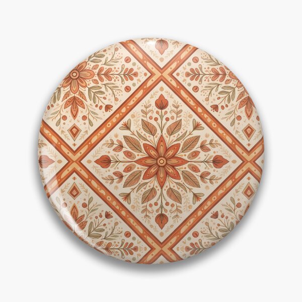 Item preview, Boho Folk Art Floral Geometric Repeating Pattern designed and sold by redSeamless.