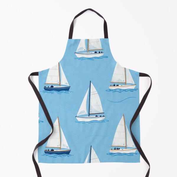 Item preview, Sailboats on blue sea designed and sold by Rue Market.