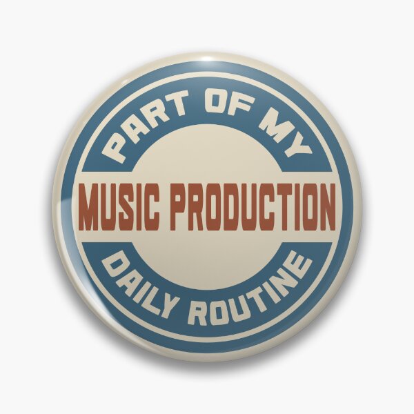 Item preview, Music Production – Part of My Daily Routine Retro Logo designed and sold by MOCOPOCO.