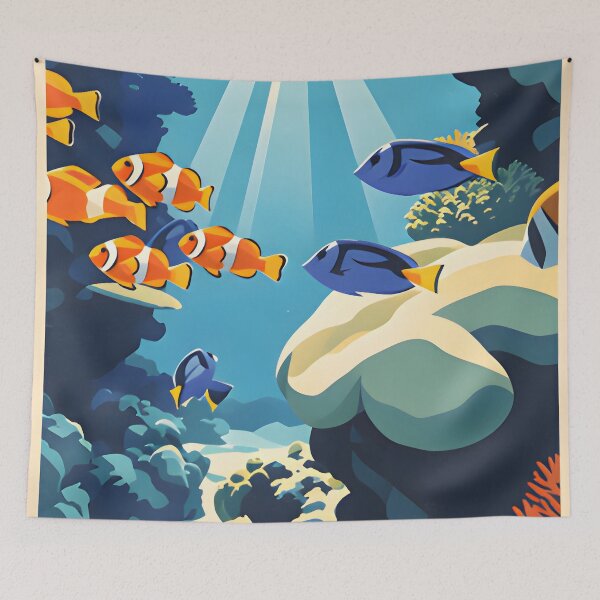 Item preview, Andaman Coral Paradise – Vintage Marine Poster designed and sold by Spirit of Siam.