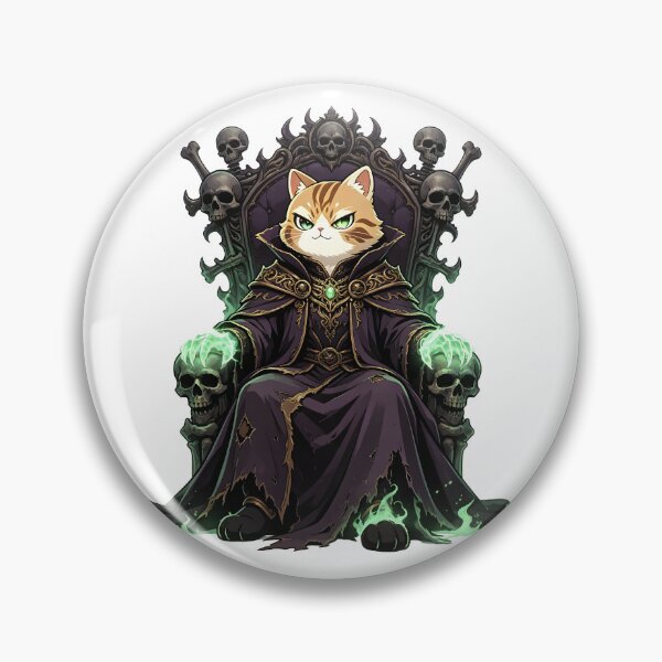 Item preview, The Abyssal Overlord - Dark Fantasy Necromancer Cat designed and sold by ABYSSLAB.