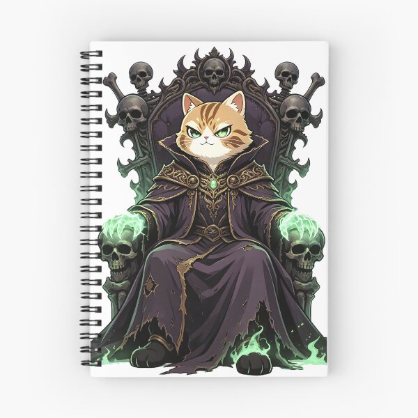 Item preview, The Abyssal Overlord - Dark Fantasy Necromancer Cat designed and sold by ABYSSLAB.