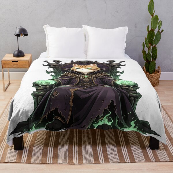 Item preview, The Abyssal Overlord - Dark Fantasy Necromancer Cat designed and sold by ABYSSLAB.