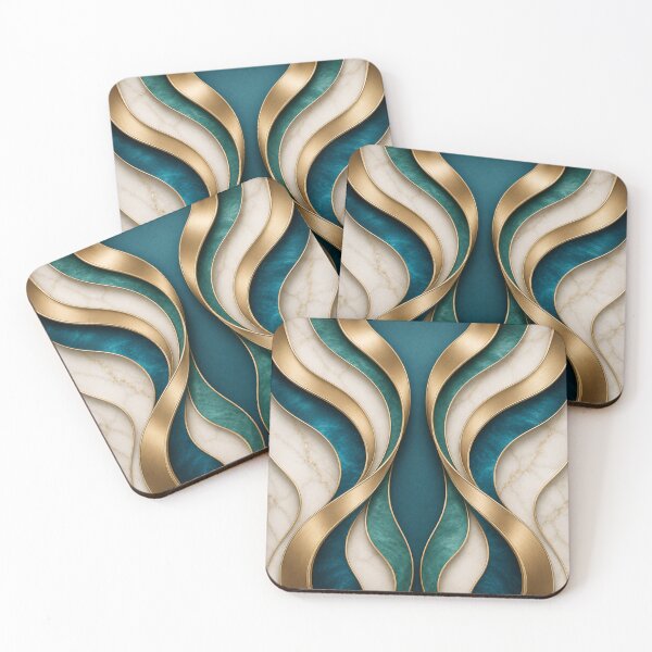 Item preview, Teal & Gold Harmony designed and sold by Bellassi.