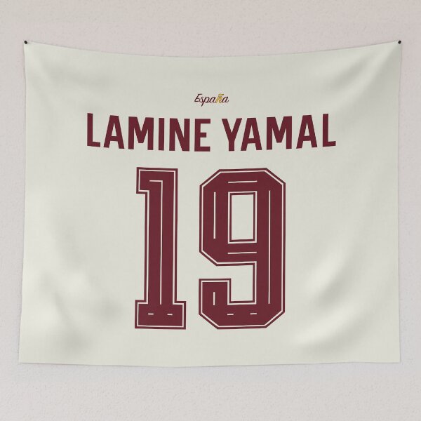 Item preview, Spain 26-27 Away Lamine Yamal 19 World Cup La Roja designed and sold by ZeroCool360.