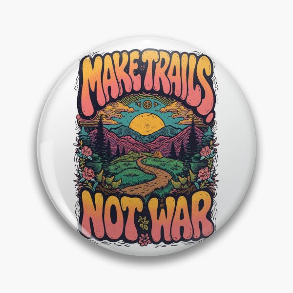 Item preview, Make Trails Not War Retro 70s Poster  designed and sold by Skyrocketz.