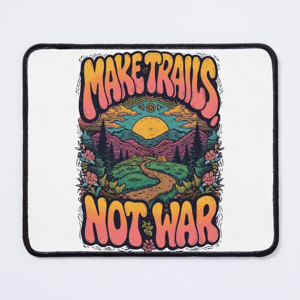 Item preview, Make Trails Not War Retro 70s Poster  designed and sold by Skyrocketz.