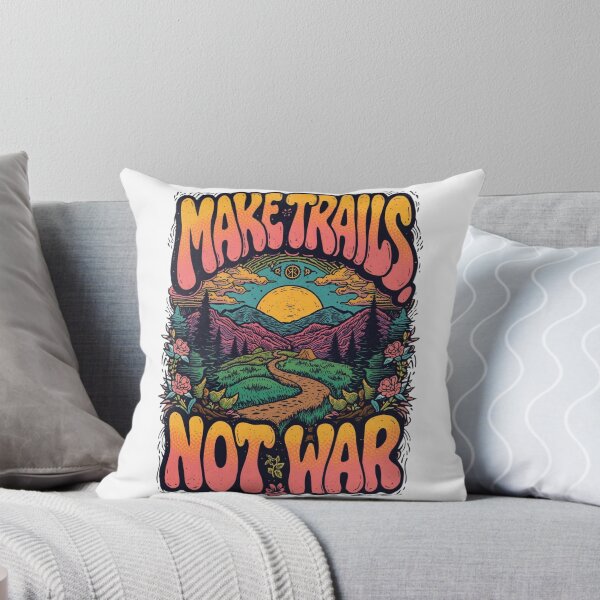 Item preview, Make Trails Not War Retro 70s Poster  designed and sold by Skyrocketz.