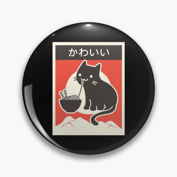 Item preview, kawaii vintage style japenese ramen cat designed and sold by AdventurersShop.