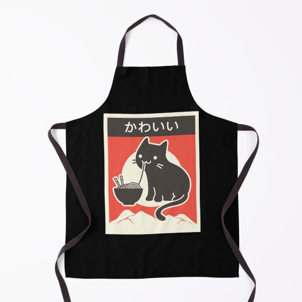 Item preview, kawaii vintage style japenese ramen cat designed and sold by AdventurersShop.