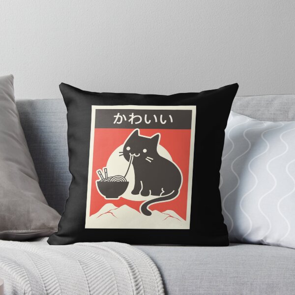 Item preview, kawaii vintage style japenese ramen cat designed and sold by AdventurersShop.