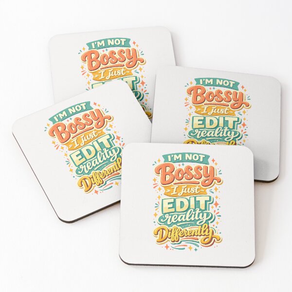 Item preview, I’m Not Bossy, I Just Edit Reality Differently – Funny Retro Quote designed and sold by inkoutninja.