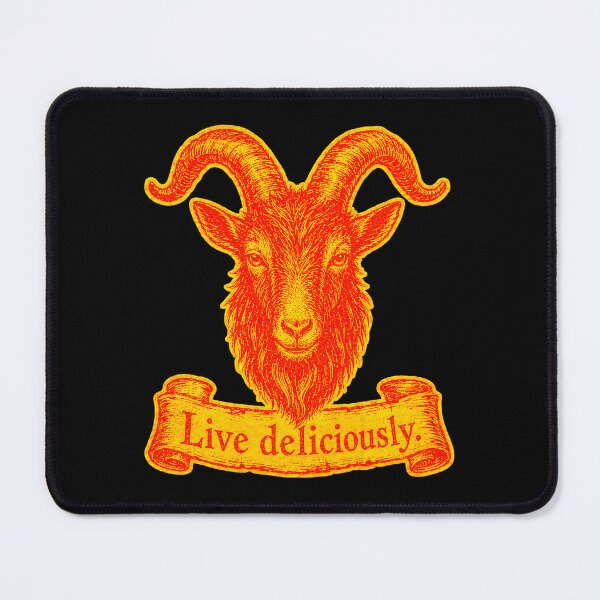 Item preview, Live Deliciously Vintage Engraved Occult Goat Art Print designed and sold by PinUpPizzazz.