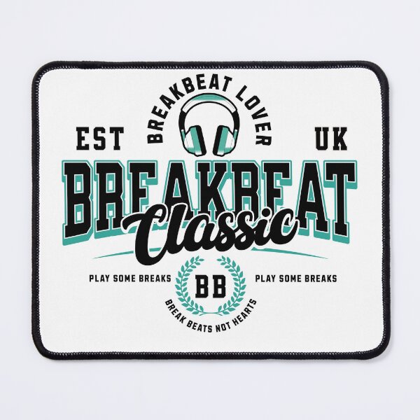 Item preview, BREAKBEAT - Breaks Collegiate (Black) designed and sold by Discothreadz.
