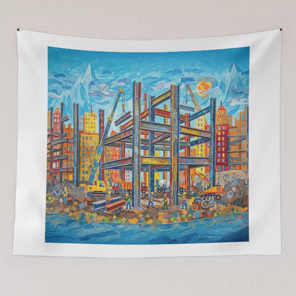 Item preview, Construction Steel Beams designed and sold by Home Decor Art.