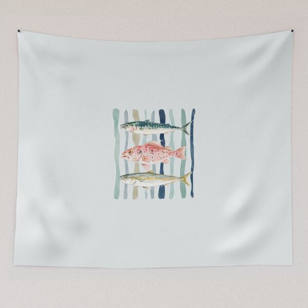 Item preview, Coastal Seafood Restaurant Fish Illustration designed and sold by bosamji.