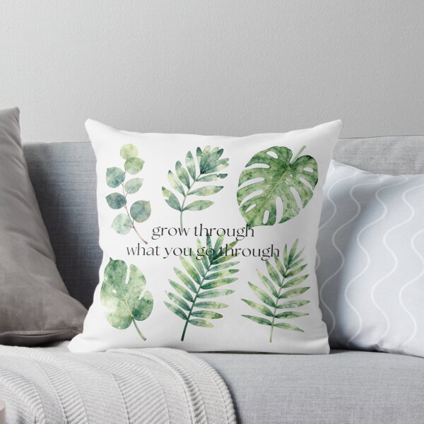 Item preview, Grow Through What You Go Through Watercolor Monstera & Leaves designed and sold by Good Day Design.