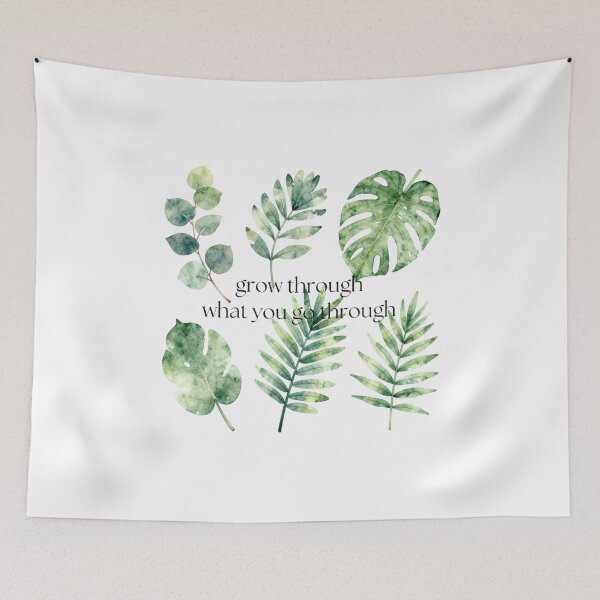 Item preview, Grow Through What You Go Through Watercolor Monstera & Leaves designed and sold by Good Day Design.