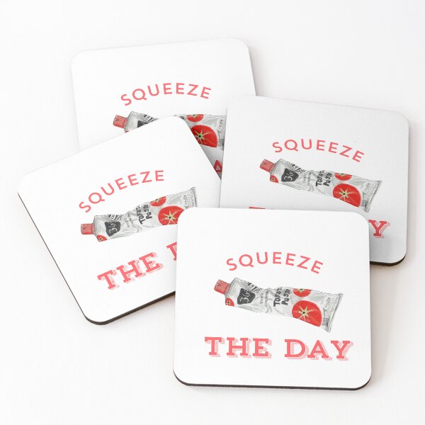 Item preview, Squeeze the Day Tomato Paste Tube Slogan designed and sold by LolaDashStudio.