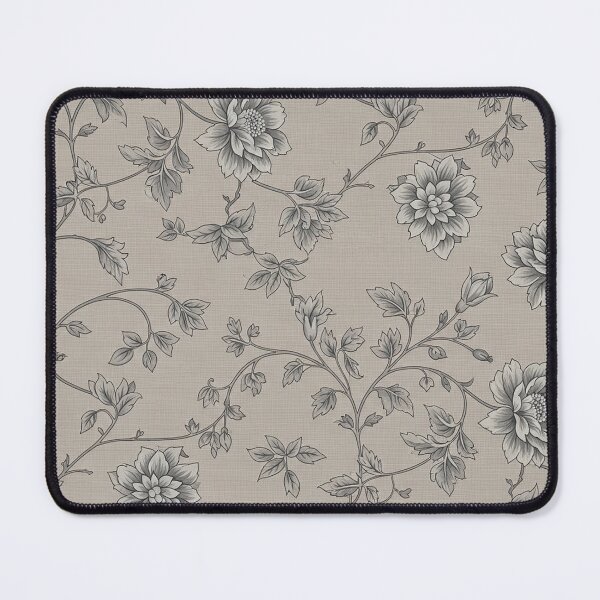 Item preview, Vintage floral pattern in muted gray beige designed and sold by Rue Market.