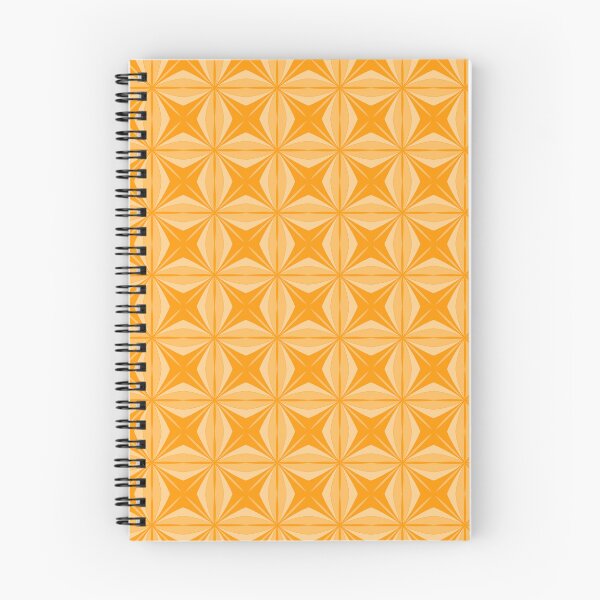 Item preview, Vibrant Orange Geometric Kaleidoscope Star Seamless Pattern designed and sold by VOYID ART STUDIO.