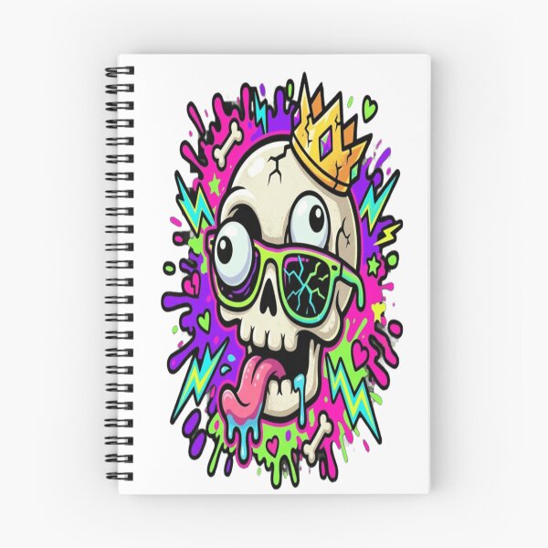 Item preview, Chaotic Crown Skull - Kawaii Neon Horror Design designed and sold by SovaVana.