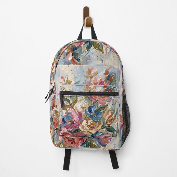 Item preview, Elegant Abstract Floral Painting - Modern Expressive Brushstrokes Wall Art designed and sold by OddlySticky.