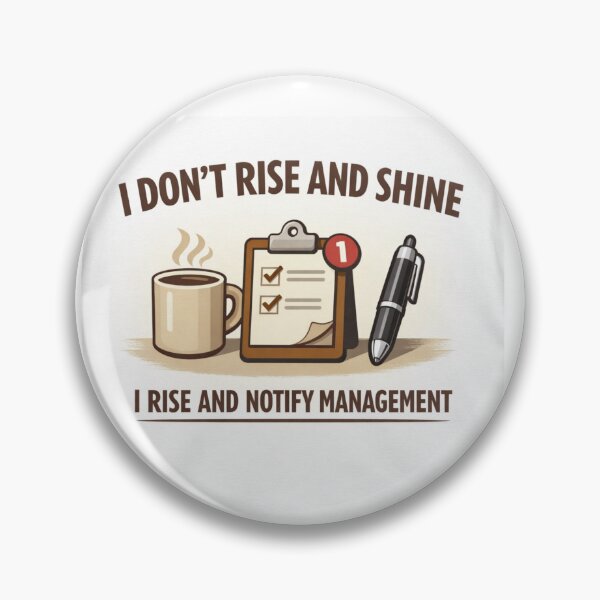 Item preview, Rise and Notify – Funny Workplace Coffee Design designed and sold by MastersDesignNk.