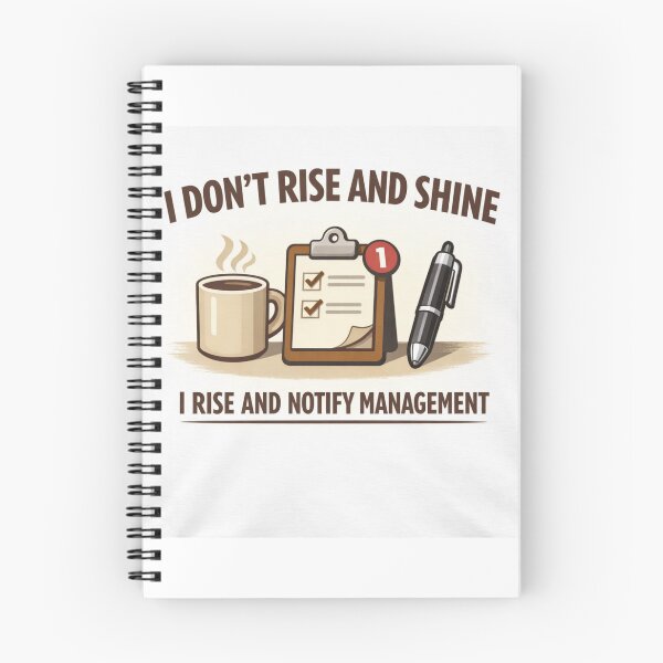 Item preview, Rise and Notify – Funny Workplace Coffee Design designed and sold by MastersDesignNk.