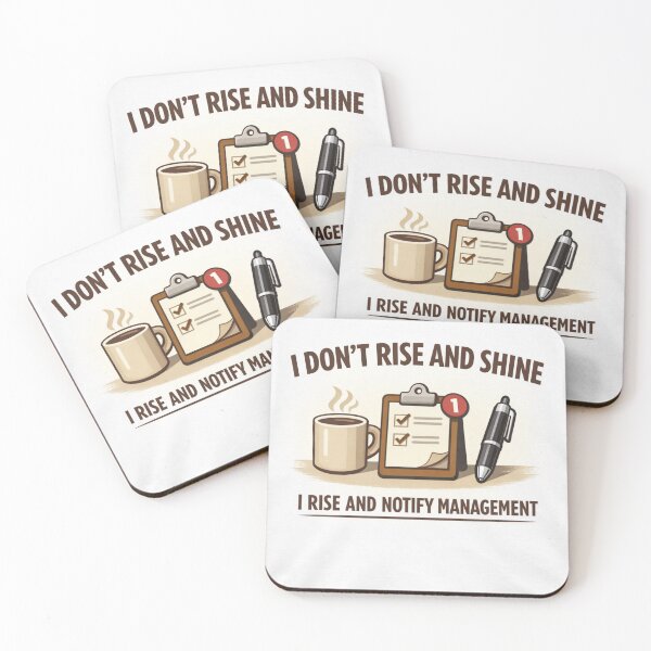 Item preview, Rise and Notify – Funny Workplace Coffee Design designed and sold by MastersDesignNk.