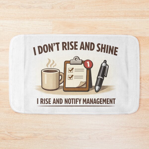 Item preview, Rise and Notify – Funny Workplace Coffee Design designed and sold by MastersDesignNk.