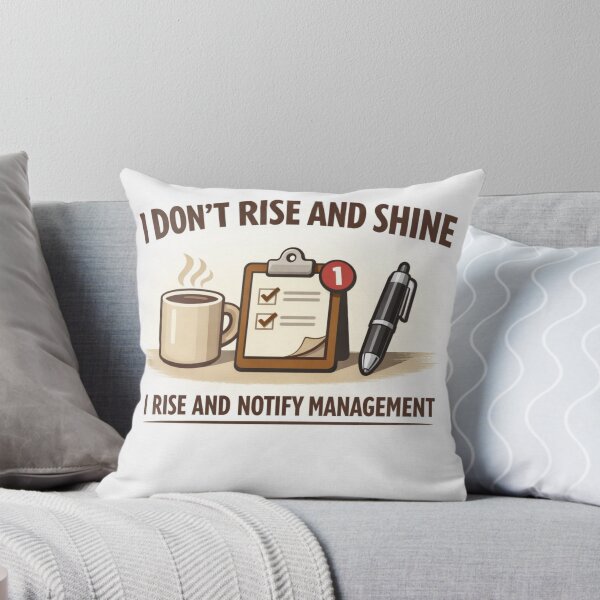 Item preview, Rise and Notify – Funny Workplace Coffee Design designed and sold by MastersDesignNk.