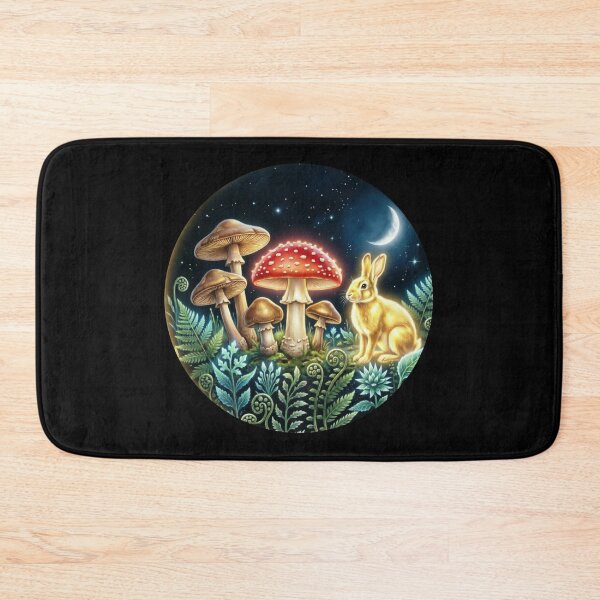 Item preview, Cute rabbit ans mushrooms designed and sold by JC Art Creations.