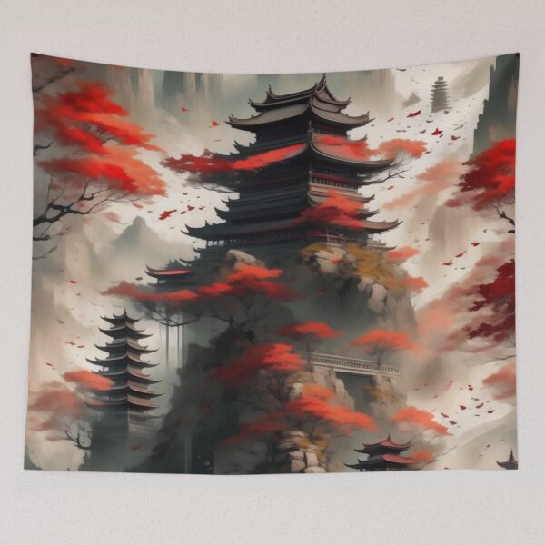 Item preview, Red Leaf Temple designed and sold by Showstroopart Christian Velazquez.