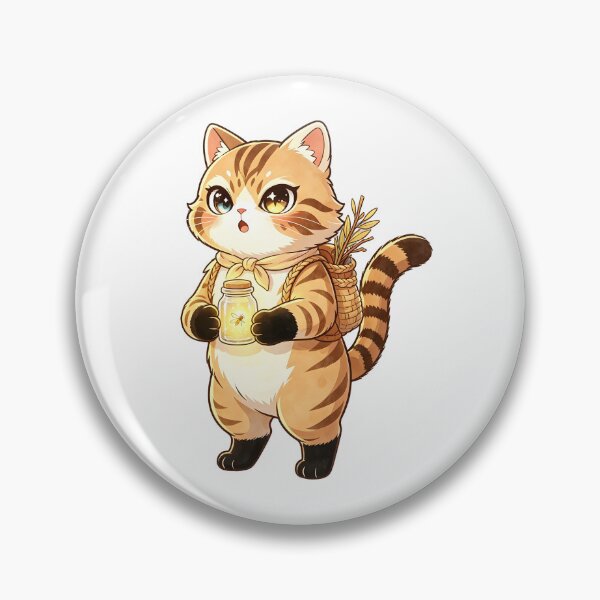 Item preview, The Little Firefly Collector - Cute Felis Nigripes Explorer designed and sold by ABYSSLAB.