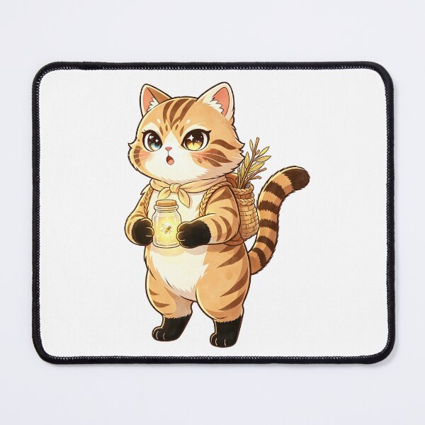 Item preview, The Little Firefly Collector - Cute Felis Nigripes Explorer designed and sold by ABYSSLAB.