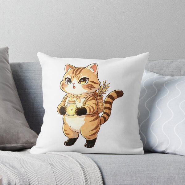 Item preview, The Little Firefly Collector - Cute Felis Nigripes Explorer designed and sold by ABYSSLAB.